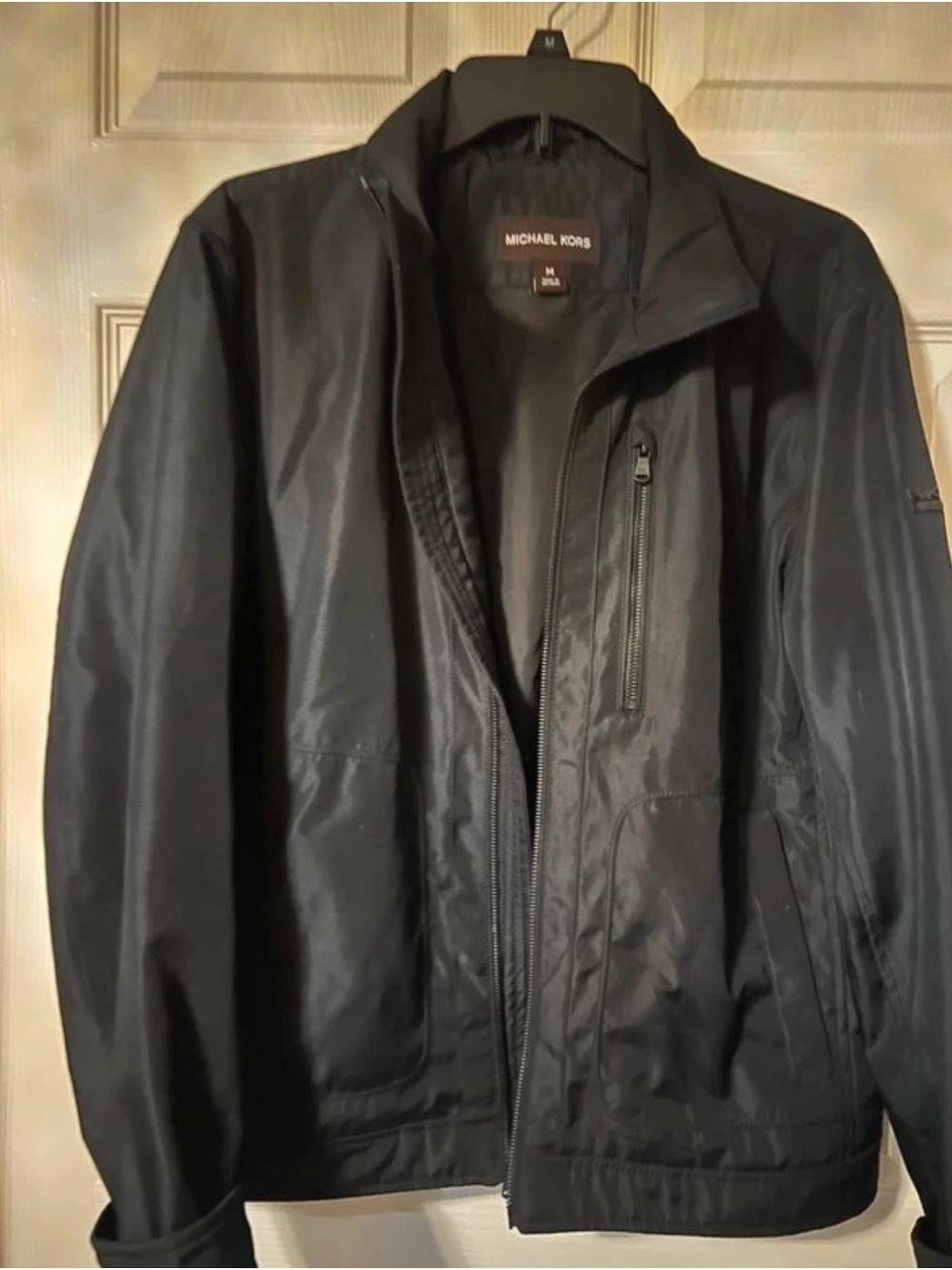 Michael Kors Men’s Black Lightweight Zip Shirt Jacket
